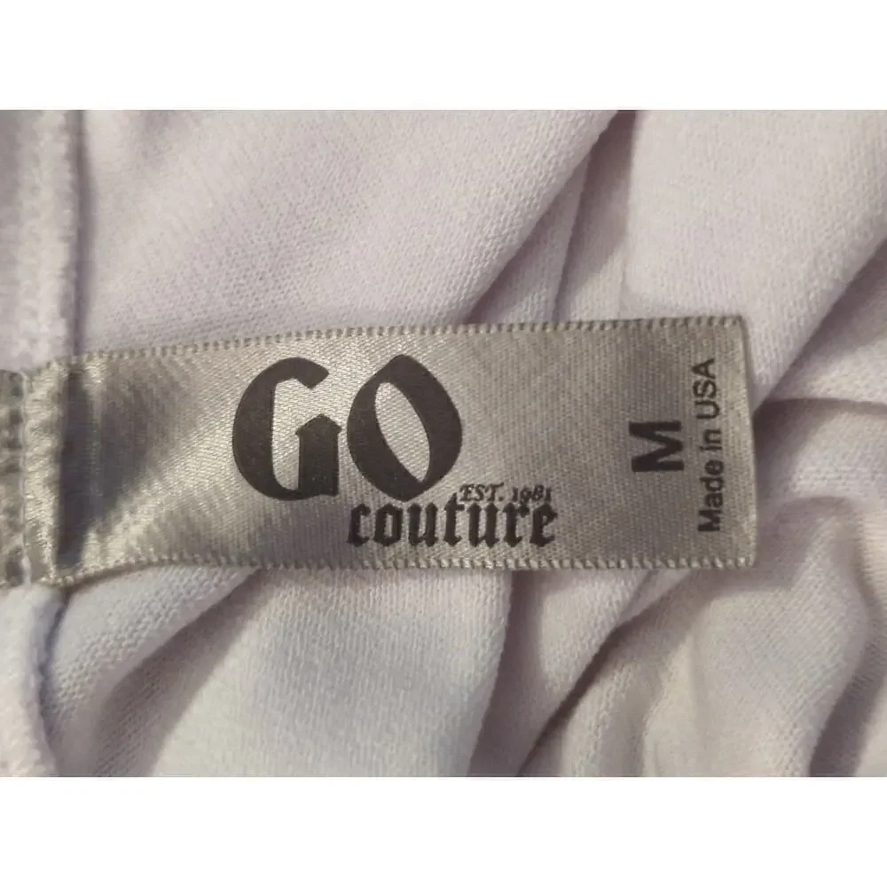 Go‎ Couture White Rust & Gray Dip Dye Ombre V-Back Mini Shift Dress Size M